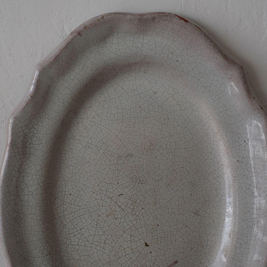 キュノワール　花リムオーバルプレート　フランスアンティーク