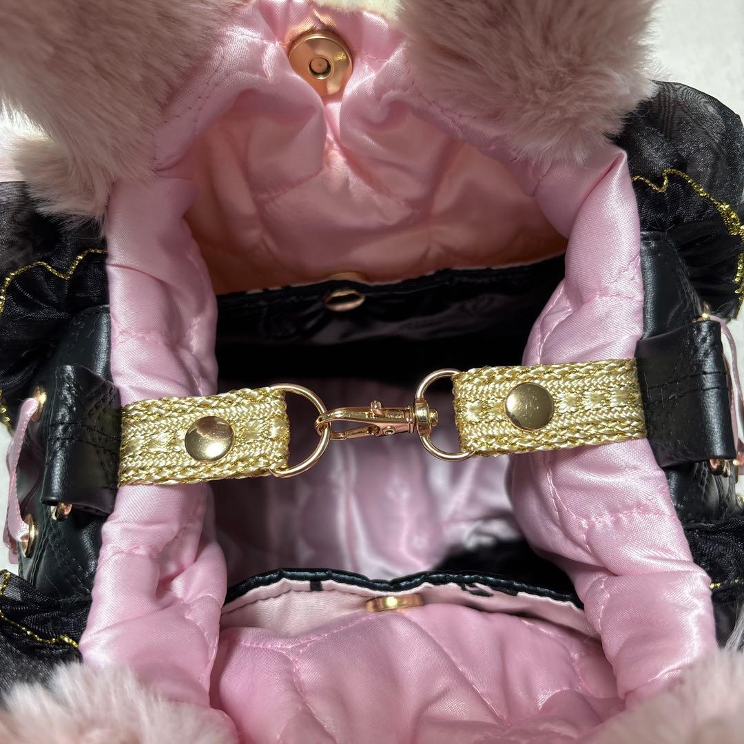 そ*2様 コヤンイサムチョン　ファーフリルバッグ　ピンク　ルミちゃん　ヒョウ柄う