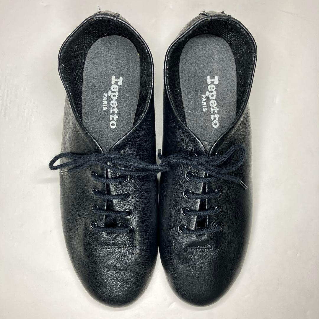 【未使用級】repetto レペット ジャズ レザー フラットシューズ 黒 37