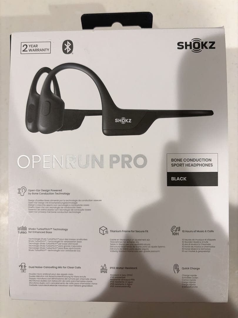 【新品・未使用】SHOKZ OPENRUN PRO 骨伝導イヤホン ブラック