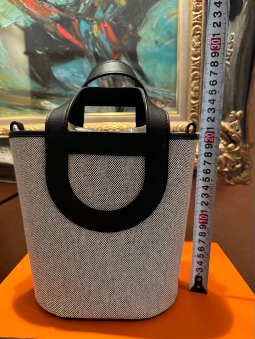 HERMES インザループ 18 黒 ブラック キャンバス