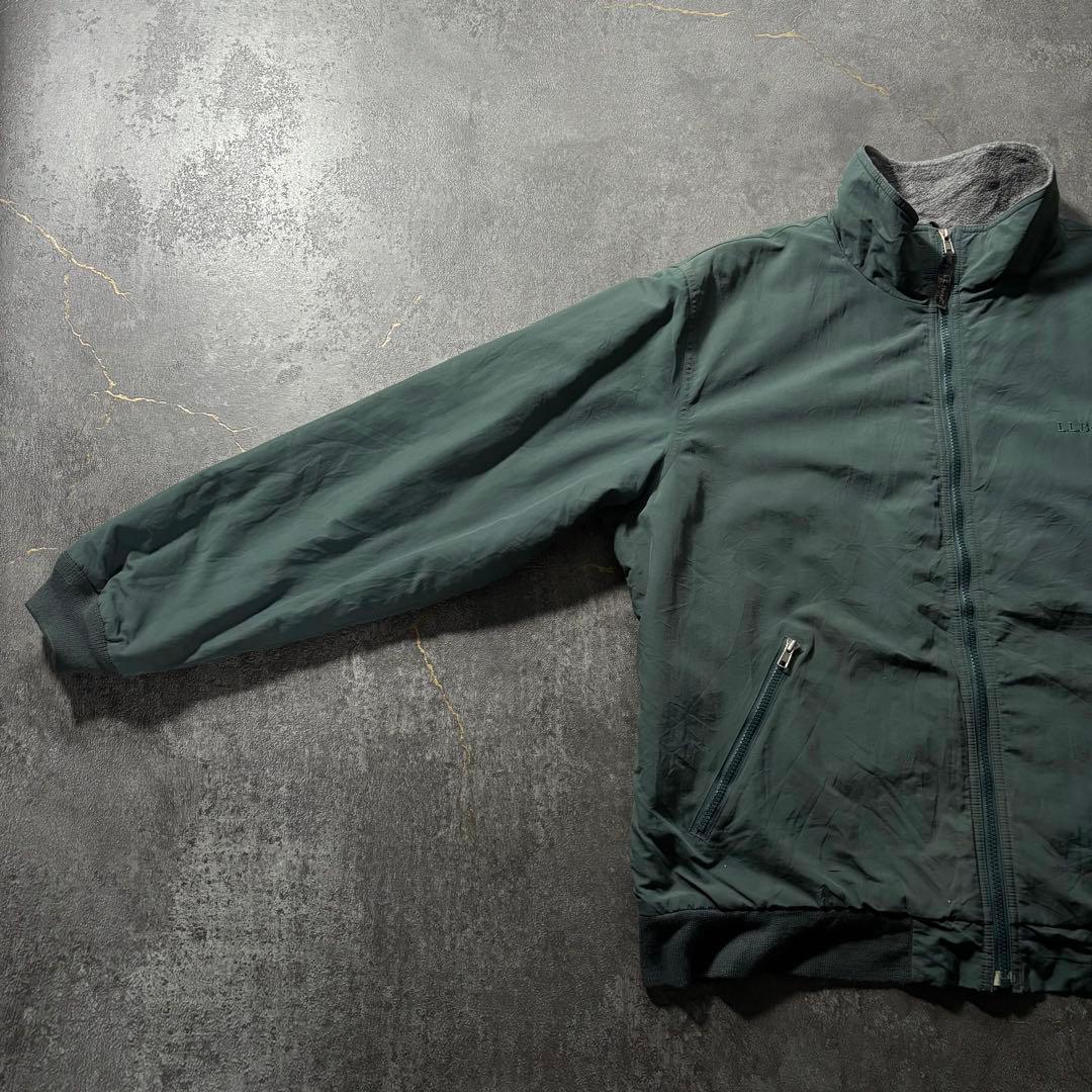 L.L.Bean エルエルビーンウォームアップジャケットグリーンフリース古着XL