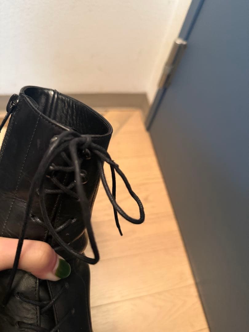 ブラックレザー ミリタリーブーツ　※2日に商品掲載終了します！