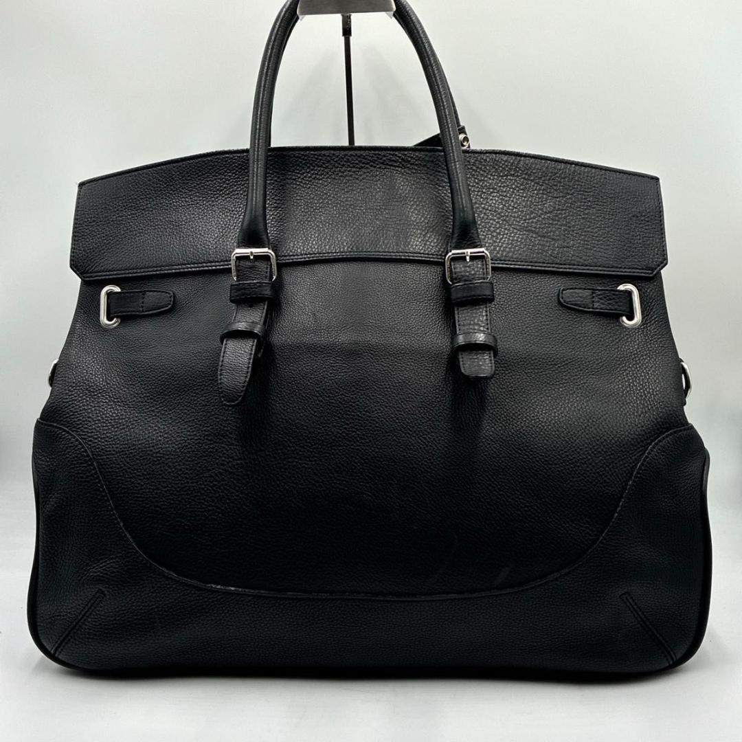 美品 Lサイズ ペッレモルビダ メイデンヴォヤージュ フラップボストンバッグ 黒