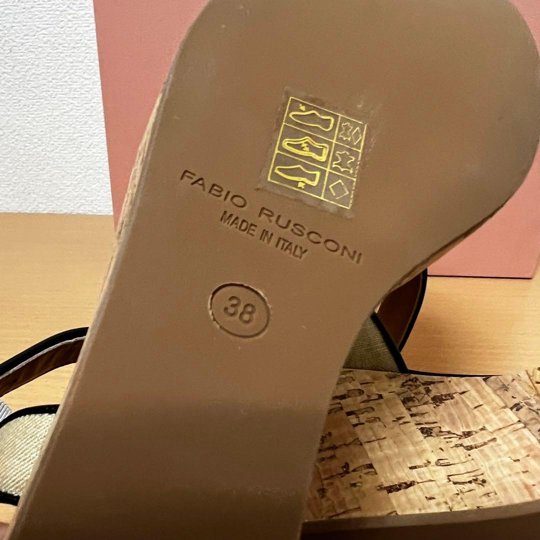 未使用✨ファビオルスコーニ ストラップサンダル コルクウェッジ イタリア製 38