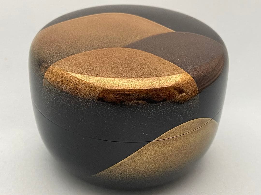 輪島塗　鈴谷鐡五郎　遠山平棗　共箱　無傷　未使用品　茶道具　棗　真物保証