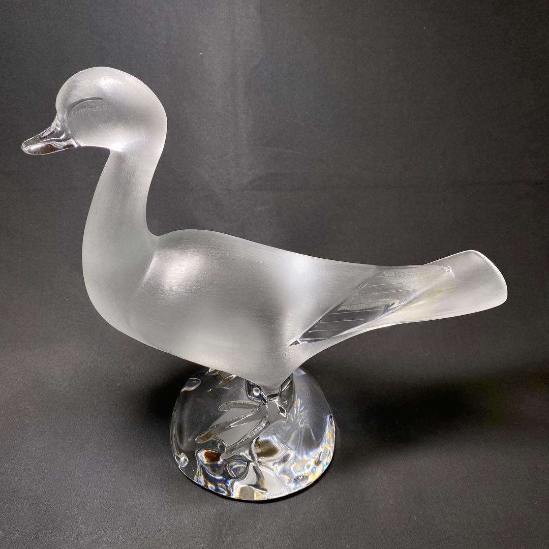 フランス　ラリック　クリスタル　ラージダック　アヒル　置物　オブジェ　美品