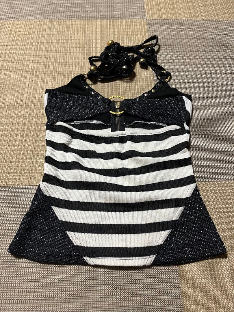 d.i.a. ストライプフォルダーネック　スカルチャーム