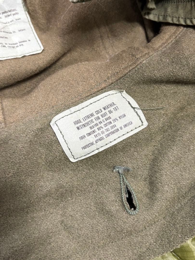 ★希少！Sサイズ★ 米軍実物 M-65フィッシュテールパーカー フルセット