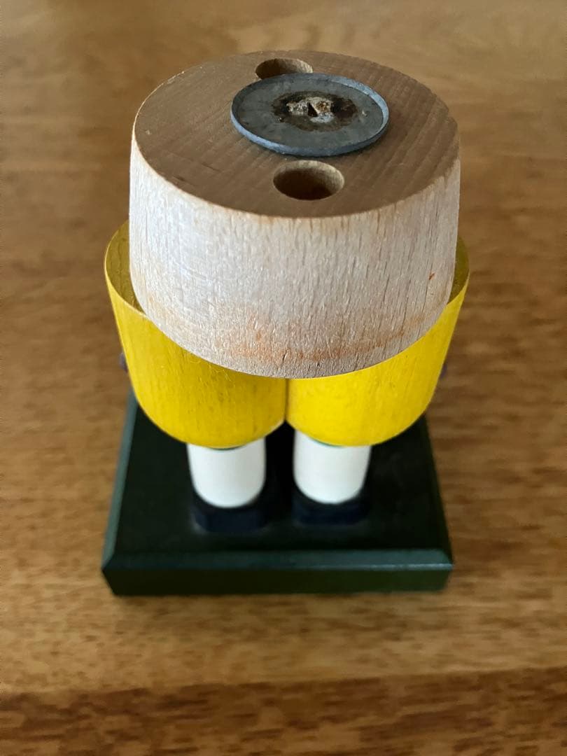 [レア]ドイツ　手作り木製オルゴール付きパイプ人形