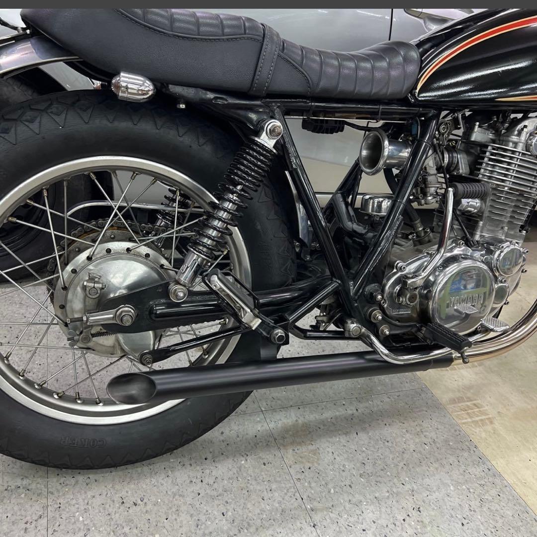 ワンオフ　SR400 ショート菅　ドラッグパイプスラッシュカットマフラー