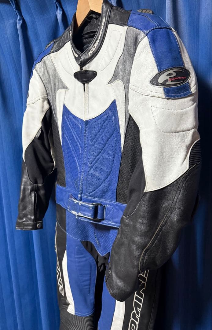 KOMINE MFJ公認 セパレート レザー レーシングスーツ 革ツナギ L