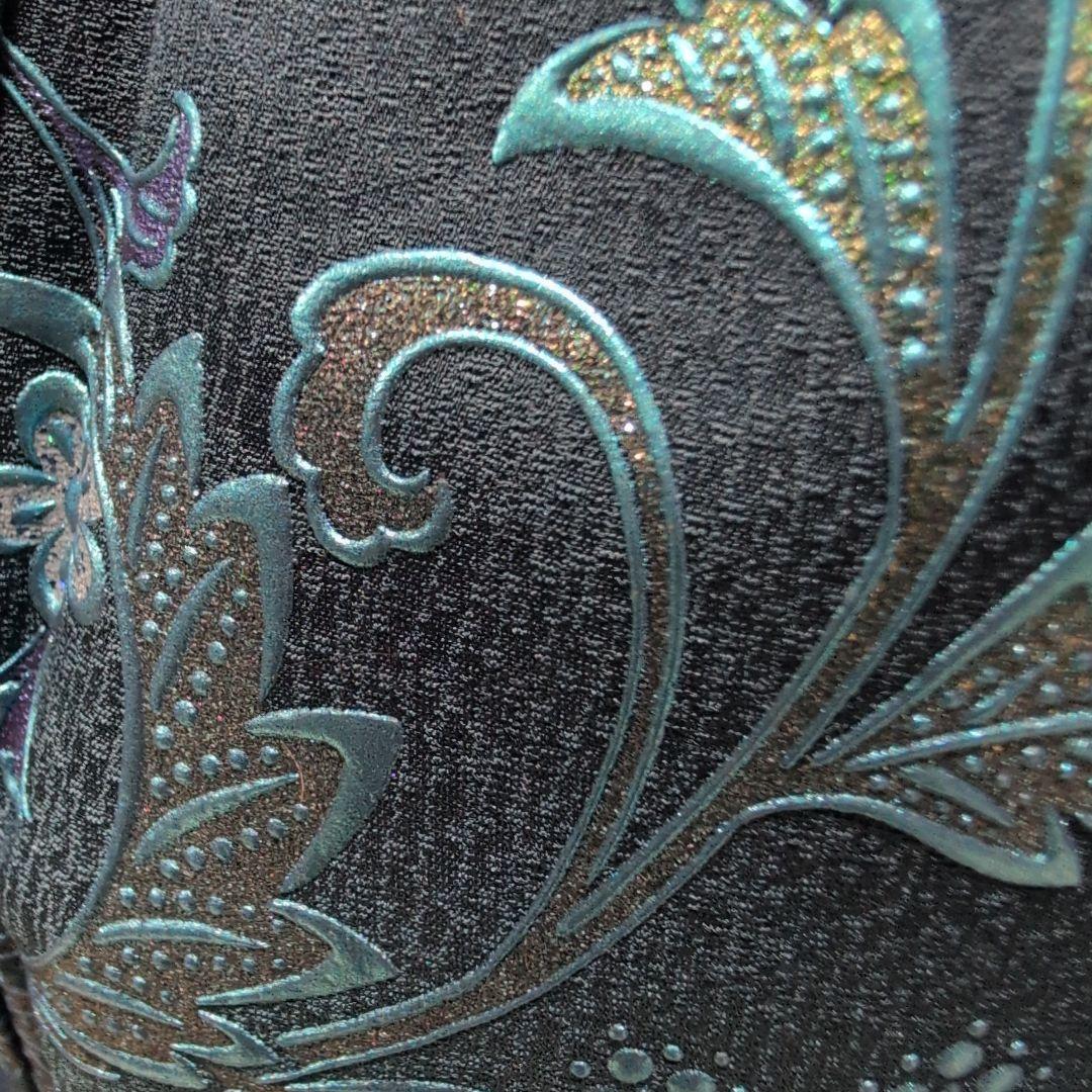 おかぁしゃ〜ん様[和田光正伝統工芸士]叙勲受章者、濃ブルー系付下げ逸品バジックガ