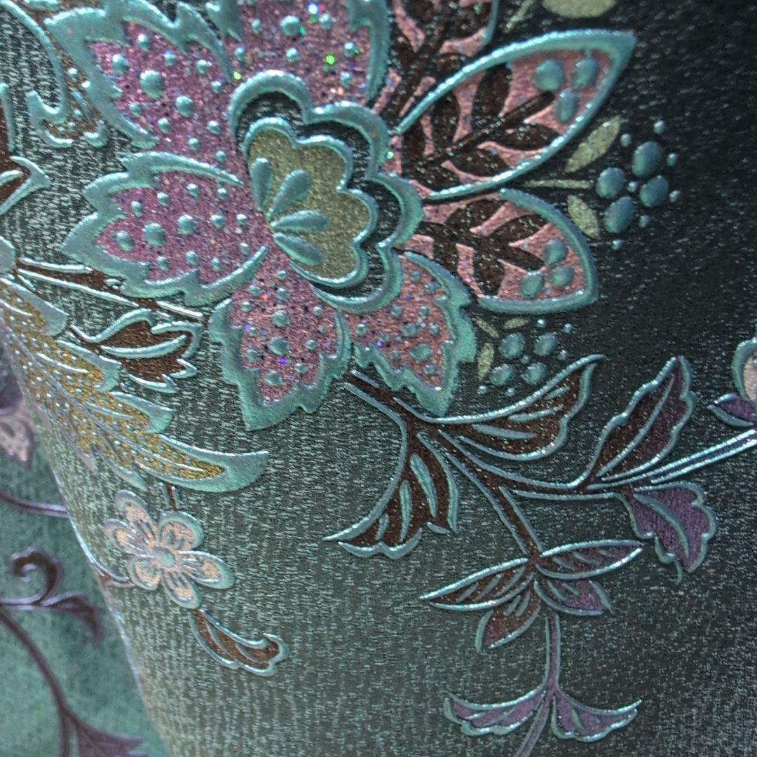 おかぁしゃ〜ん様[和田光正伝統工芸士]叙勲受章者、濃ブルー系付下げ逸品バジックガ