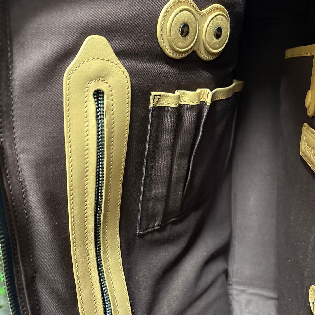 P.I.D/ビジネスバッグ/2way/ブリーフケース/ネイビー/レザー