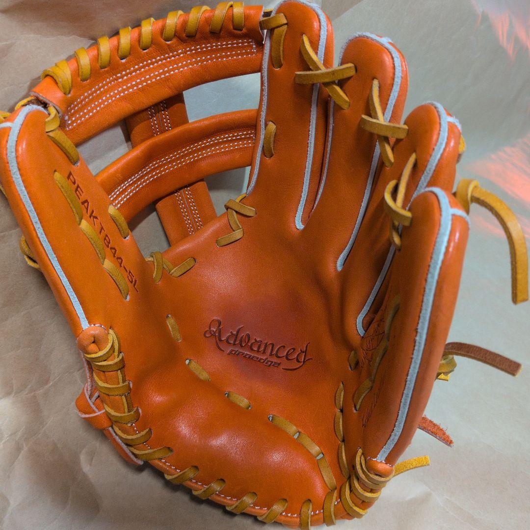 SSK:プロエッジ 硬式グローブ:右投げ用:内野手用グラブ :オレンジ/タン
