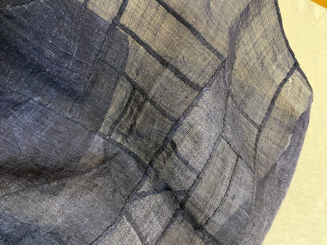 ポシャギ 韓国パッチワーク ヴィンテージ 1950s 紺 105 ×107