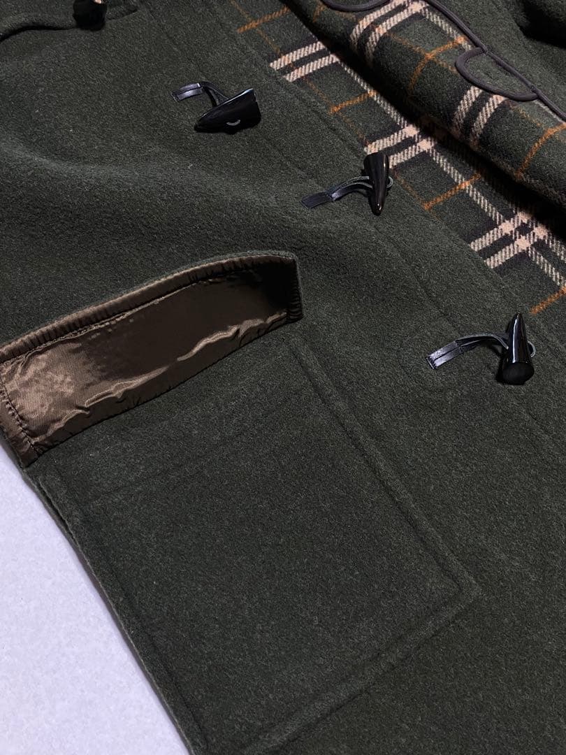 【お値下げ】Burberryフード付きダッフルコート オリーブグリーン