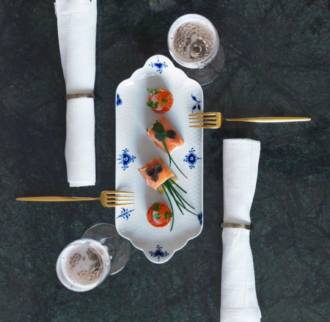 【ギフト包装】ロイヤルコペンハーゲン ブルーパルメッテ ブロッサム トレイ 2枚