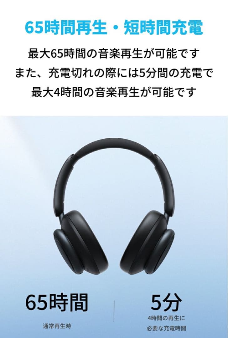 Anker Q45 Bluetoothヘッドホン 高音質 ブラック 極美品