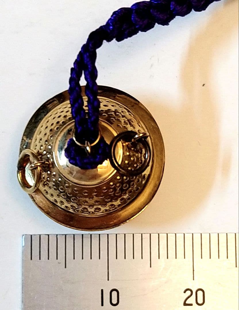 K18 茶釜 携帯ストラップ 縁起物 御守 ヴィンテージ