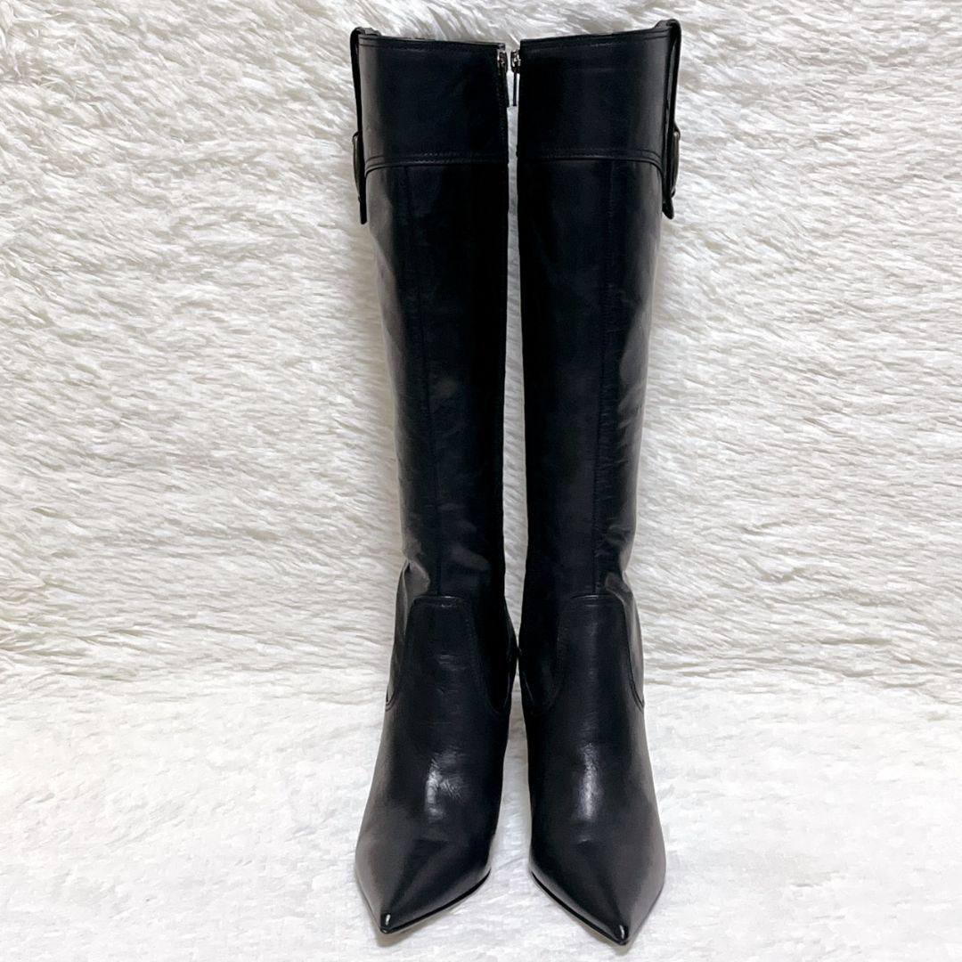 【極美品】DIANA ダイアナ ロングブーツ 黒 24cm レザー 日本製 美脚