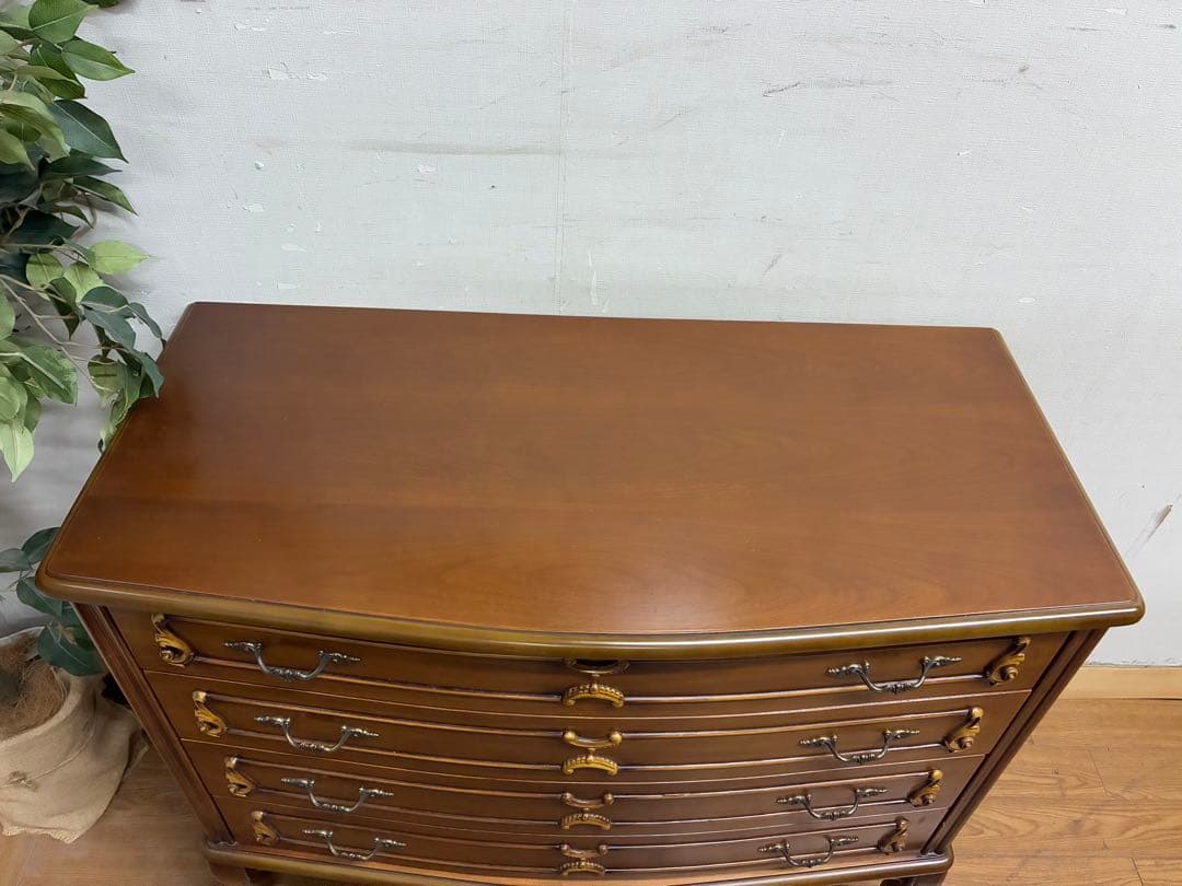 管409☆イタリア製☆アルティナージャ☆アンティーク☆4段チェスト☆マホガニー