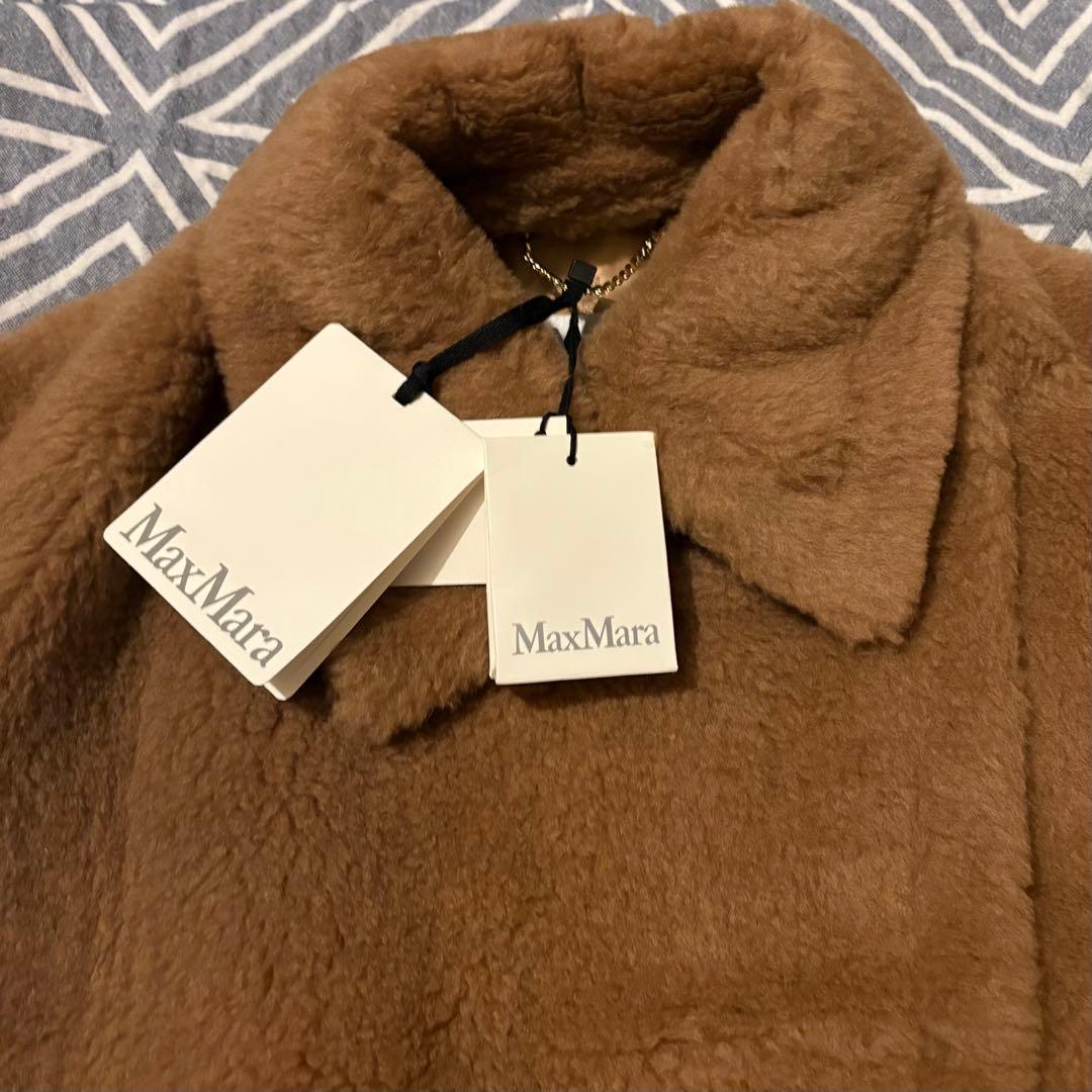 【新品鑑定付】MAX MARA TEBE テディベア ケープ キャメル