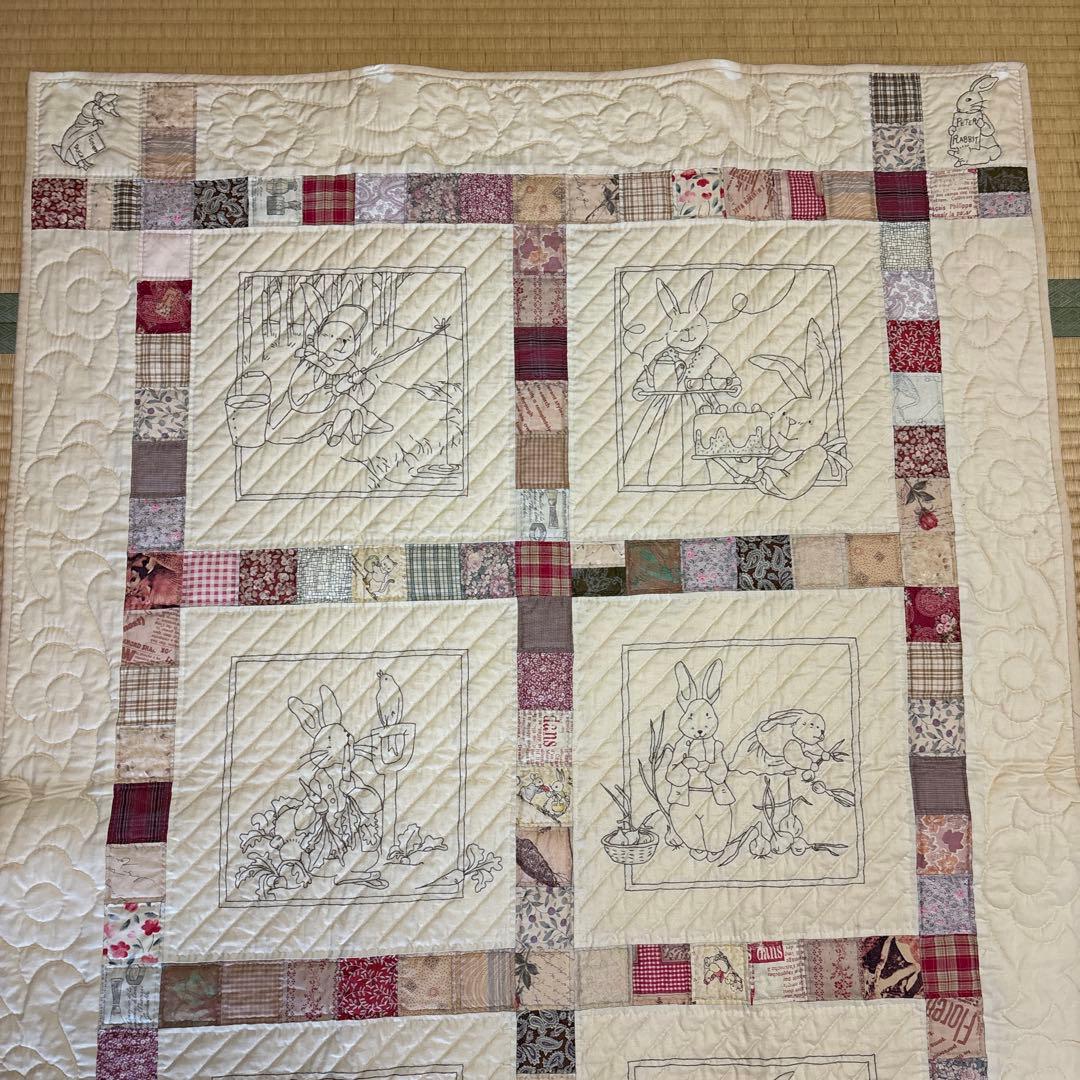 ハンドメイド 大判タペストリー　ウサギ柄