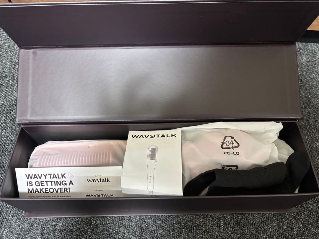 [正規品]✨WAVYTALK ブラシヘアアイロン ピンク