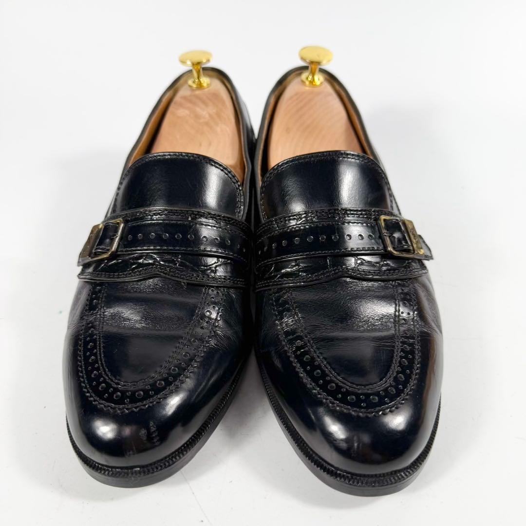 イヴ・サンローラン　YSL ローファー（25）革靴　ベルト　日本製　３E 黒