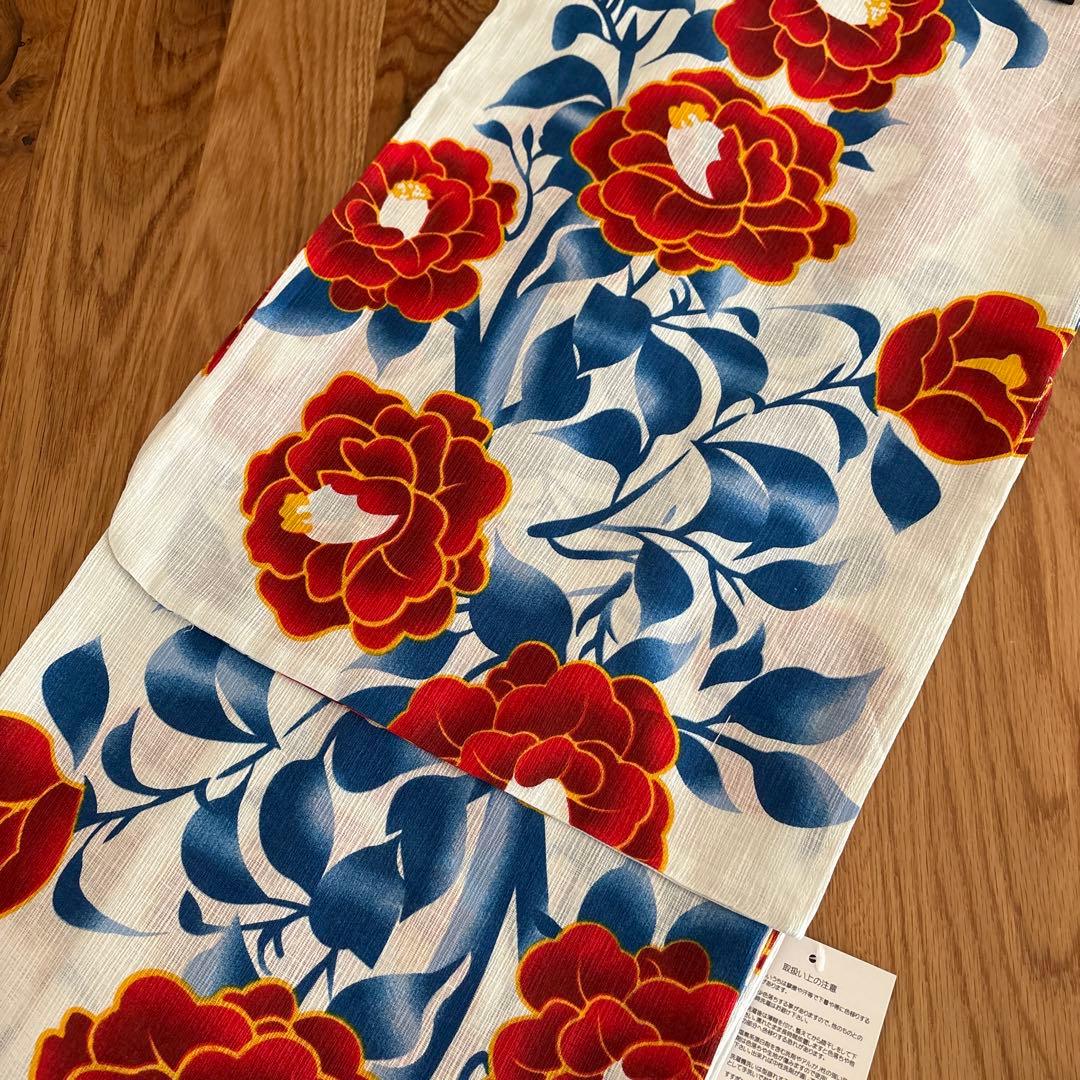 浴衣セット☆新品☆花柄☆大人☆綿麻