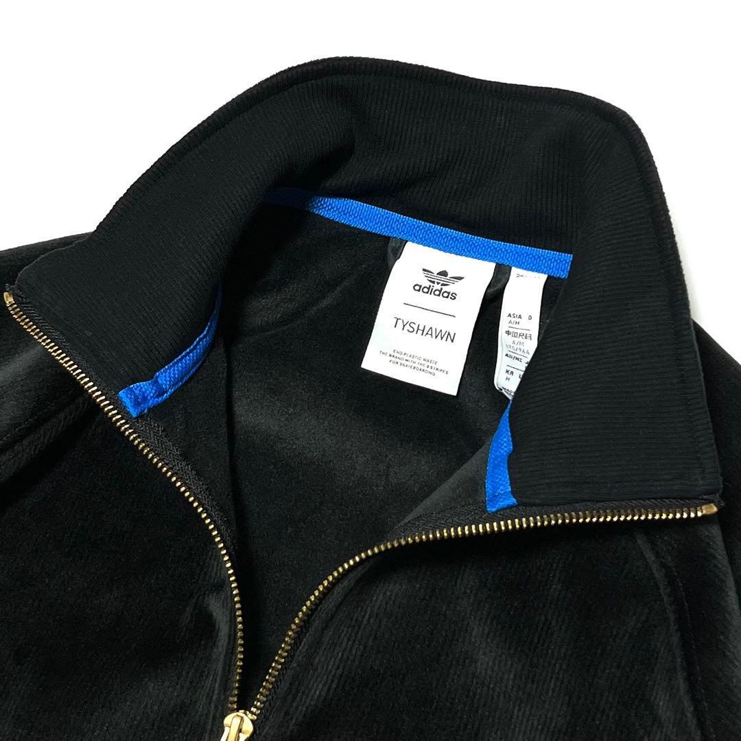 adidas タイショーンTYSHAWN ベロアジャージセットアップ ブラック