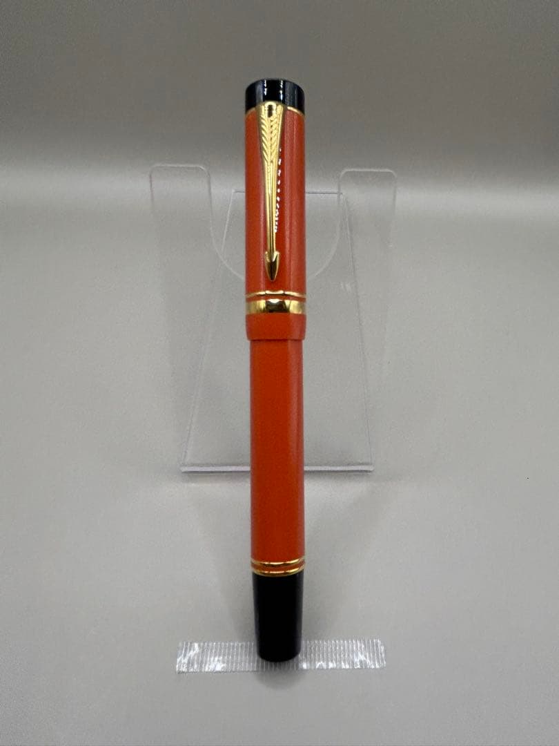 【希少】Parkerデュオフォールド 万年筆 ペン先K18 1990年オレンジ
