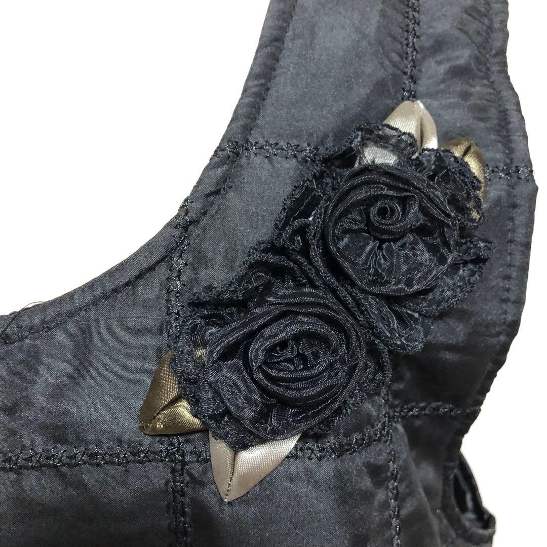 お花モチーフ エプロン ワンピース