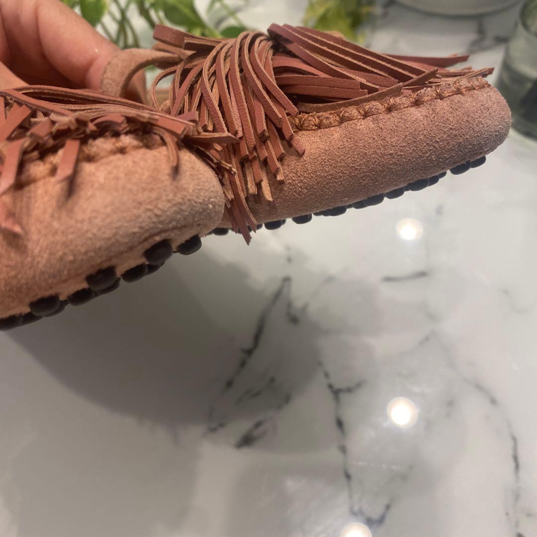 処分セール　『一度着用のみの美品』TOD'S スエード フリンジ付き モカシン