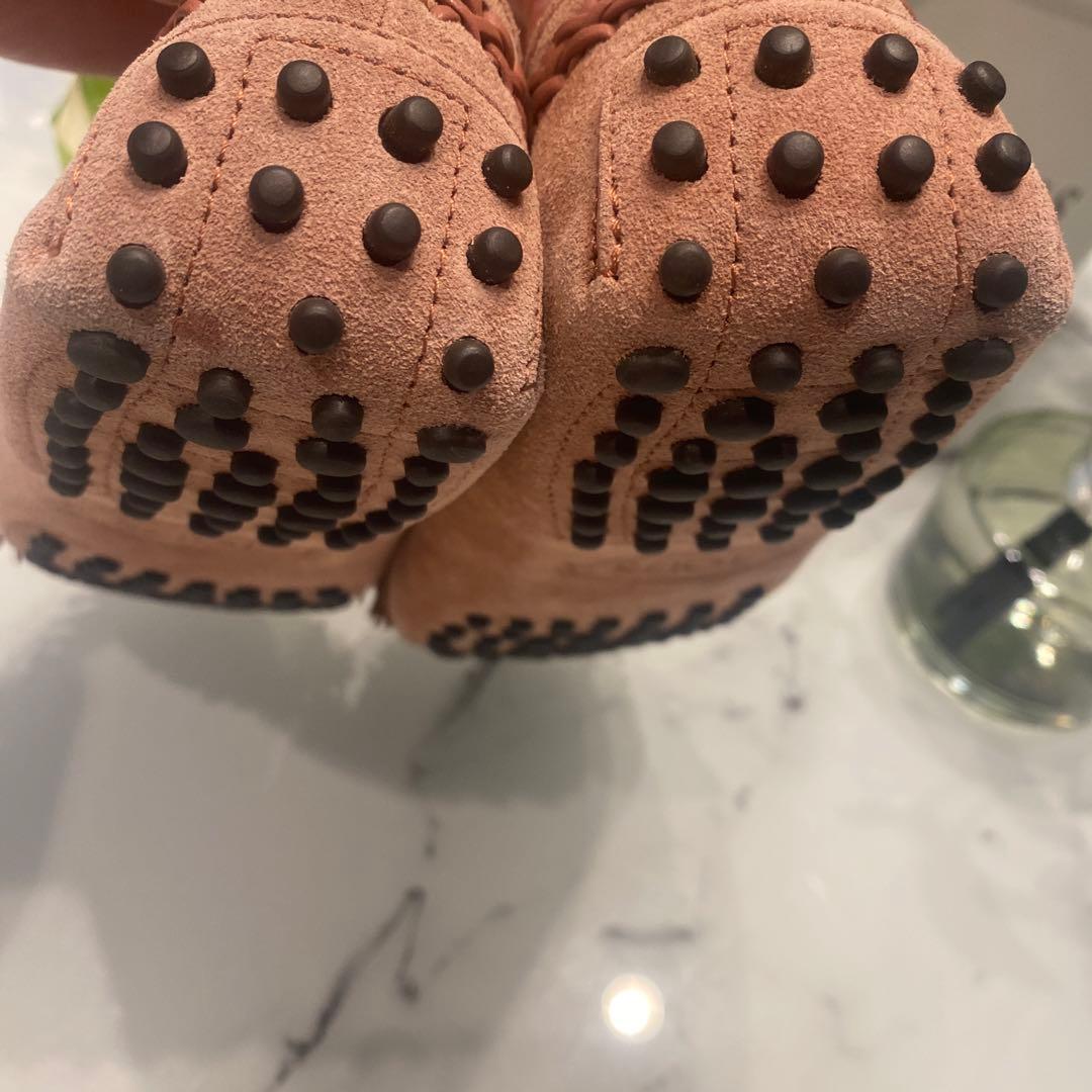 処分セール　『一度着用のみの美品』TOD'S スエード フリンジ付き モカシン