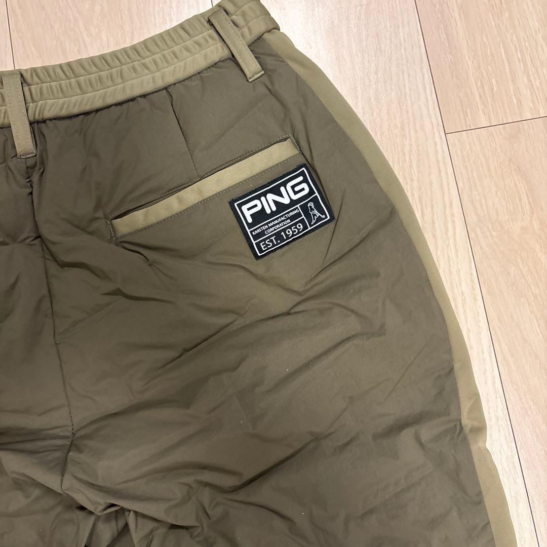 新品PING★カーキ★レディースあったかパンツ★LL★寒さゼロー！★ゴルフ暖パン