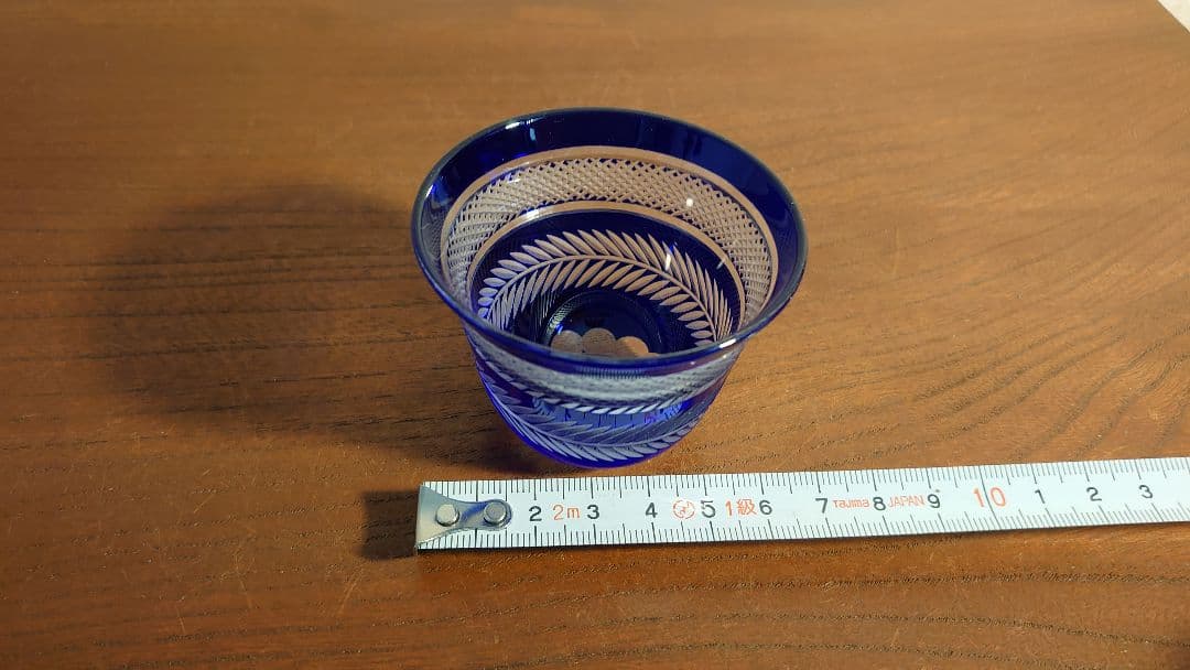 江戸切子 切子 ロックグラス 盃　お猪口　アンティーク切子　１客