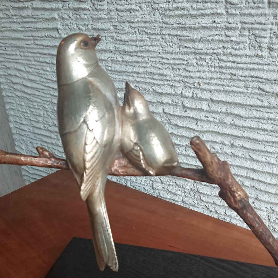 枝に２羽の鳥 アールデコ ブロンズ彫刻 アンドレ ヴィンセント ベクレル