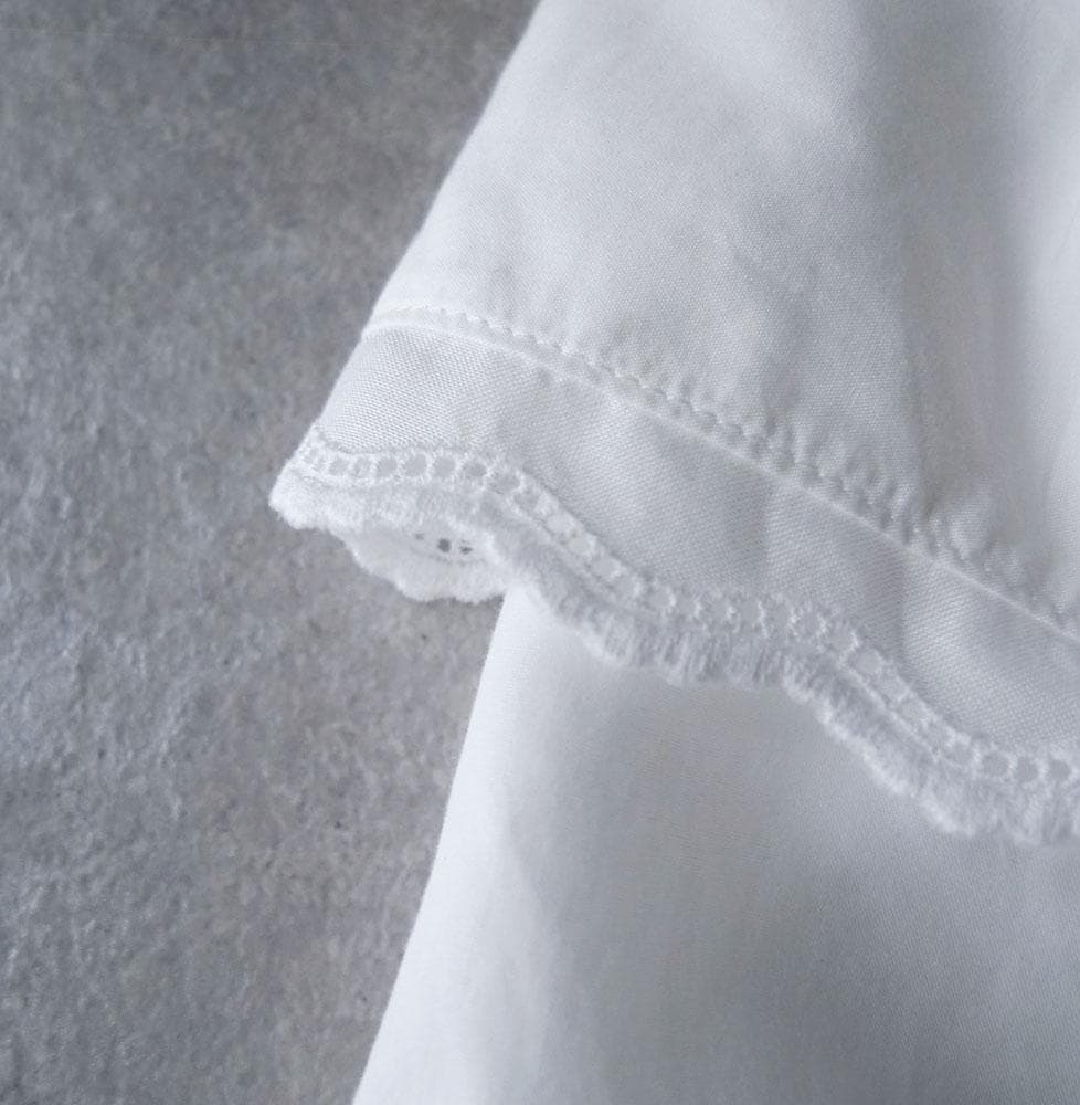 美品 トゥモローランド マカフィー 2万 ビックカラーブラウス ホワイト 412