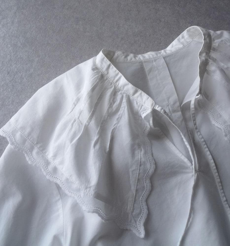 美品 トゥモローランド マカフィー 2万 ビックカラーブラウス ホワイト 412