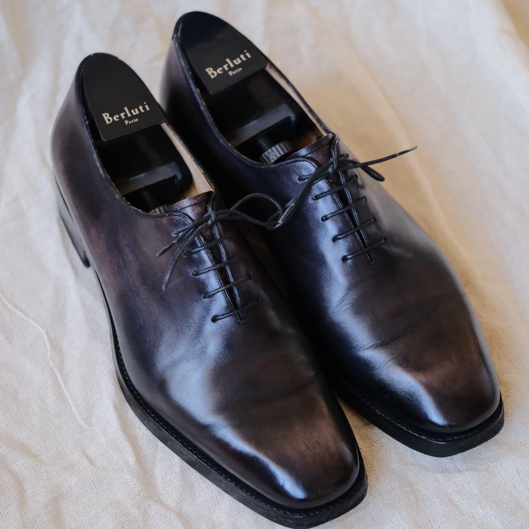 BerlutiベルルッティホールカットプレーントゥAlessandro10木型付