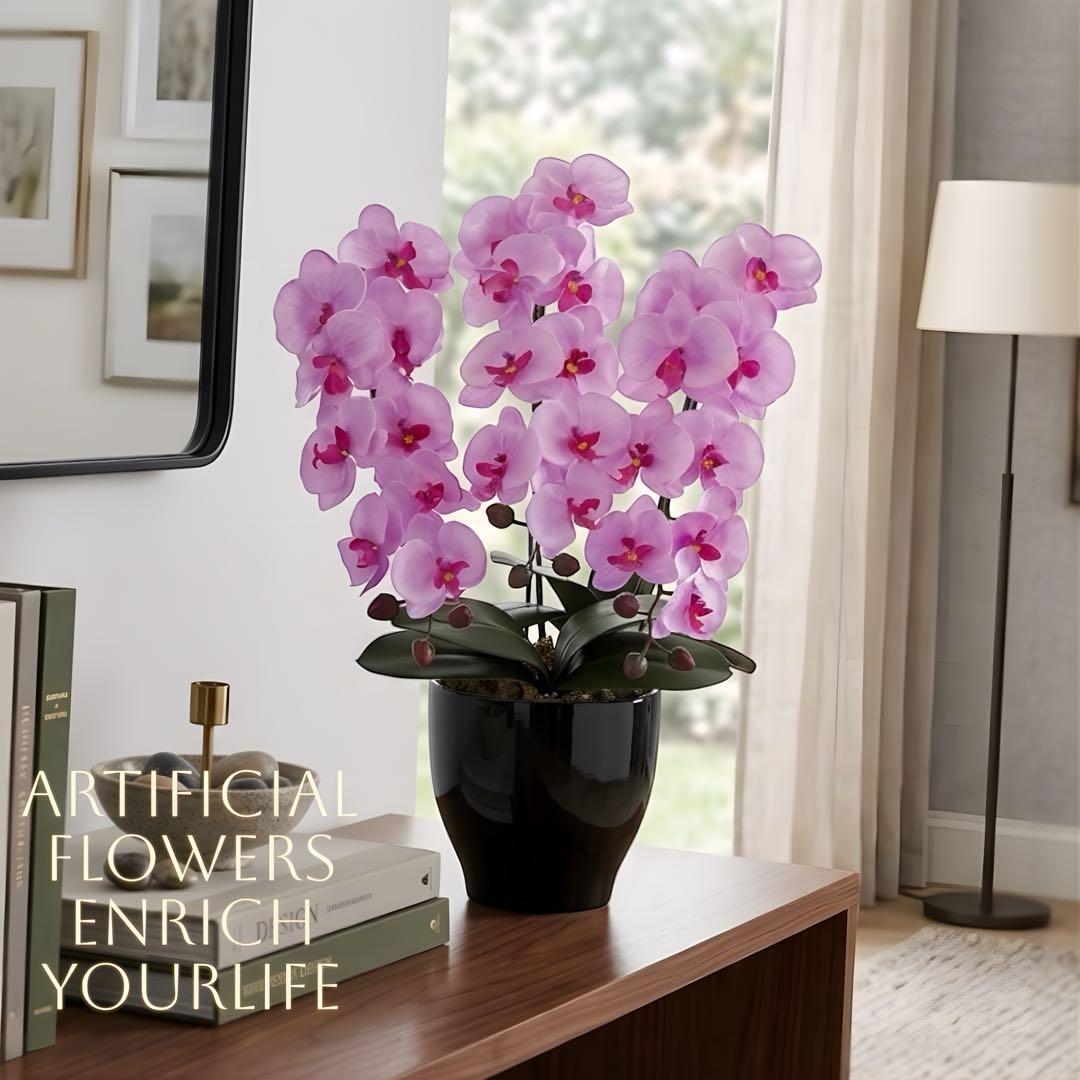 光触媒　人工観葉植物　ウォールグリーン　フェイクグリーン 胡蝶蘭セリースL