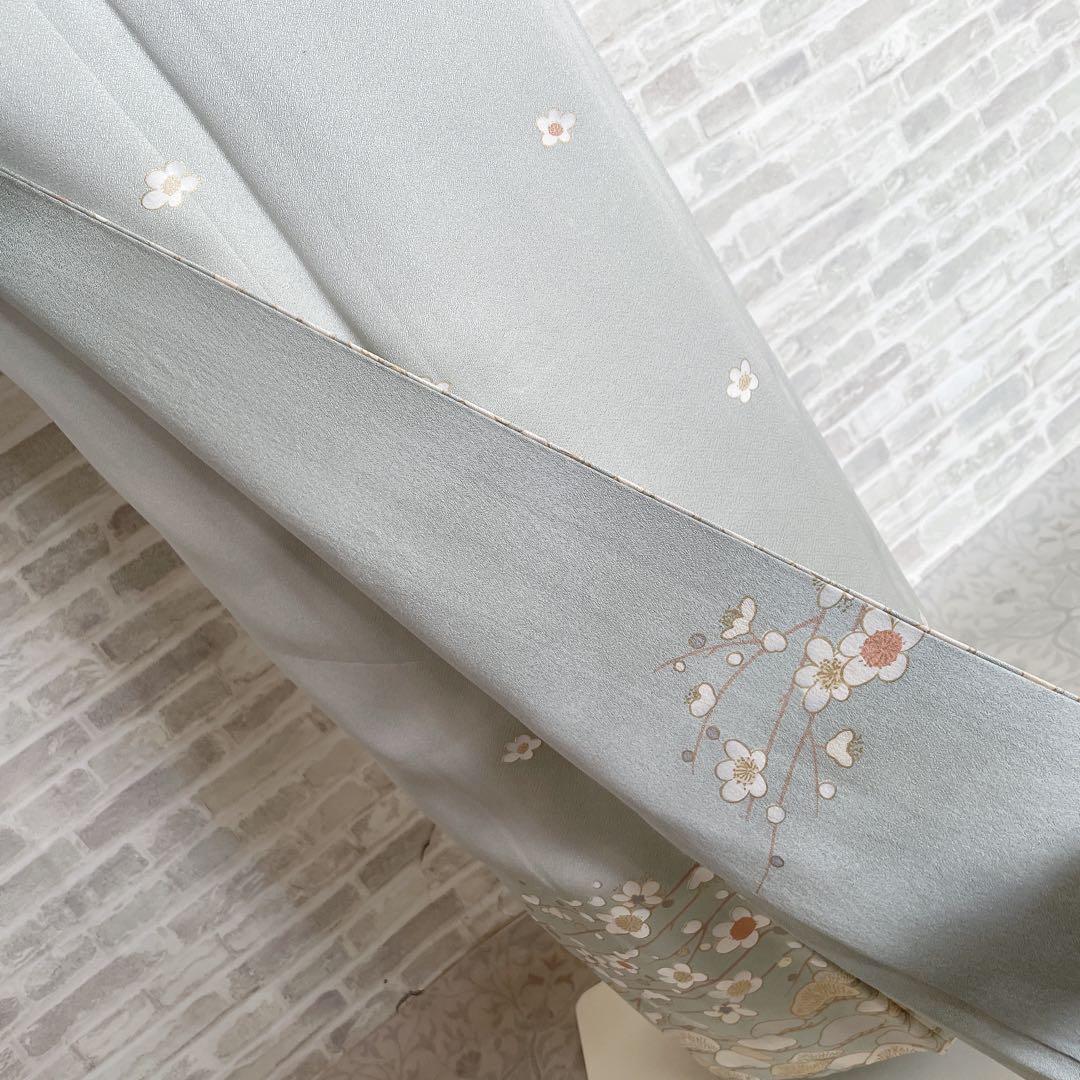 訪問着　フルセット　梅と松　金糸　刺繍　パールトーン加工　入学式　卒業式　I6