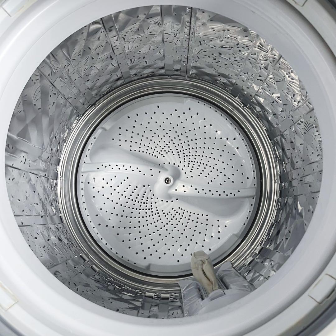 46取付無料！SHARP熱乾燥搭載グラストップおしゃれインテリア9kg洗濯機！