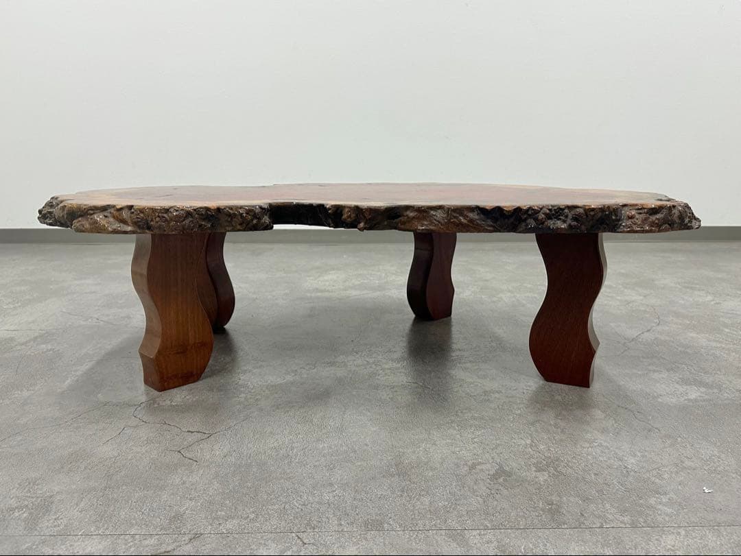 SNT0100 花梨 約98×66㎝ 座卓 一枚板 ローテーブル 天然木 座敷机