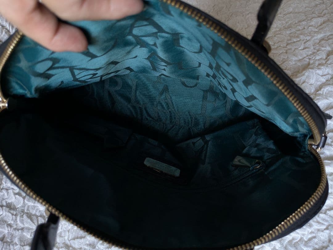 FURLA フルラ●パイパー ハンドバッグ 2way レザー クロコ型 黒●美品