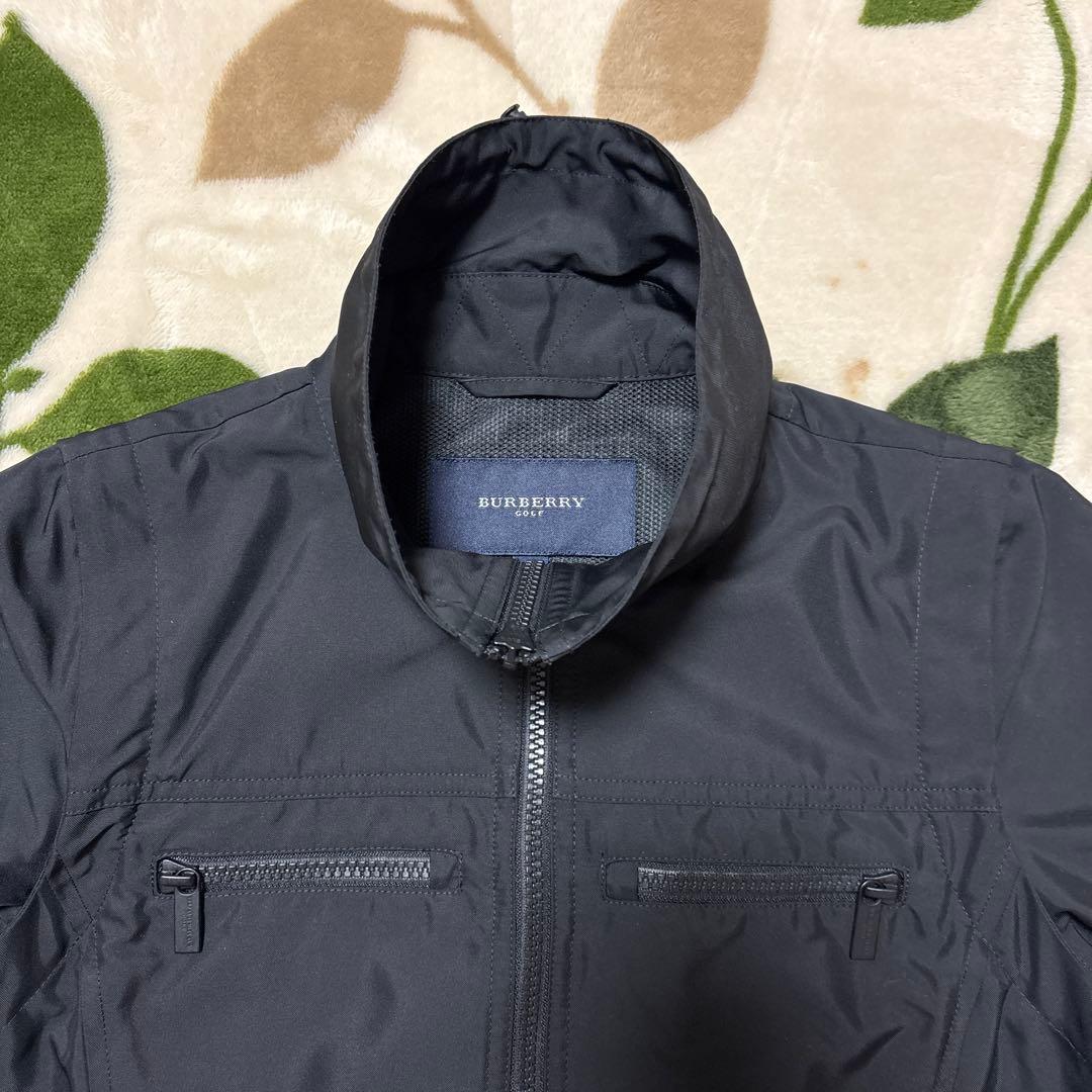 美品 バーバリーゴルフ 2WAY ナイロンジャケットコート 黒 サイズ1 S相当