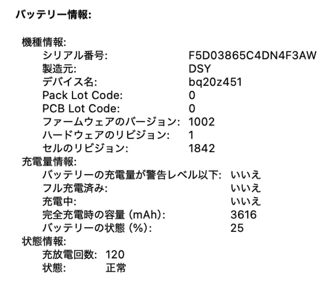 MacBook Air (13インチ, 2020) i5 16GB 256GB